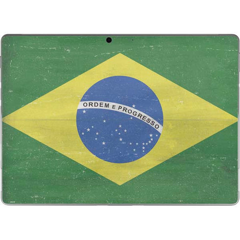 Brazil Flag Distressed Surface Pro 8 Skin